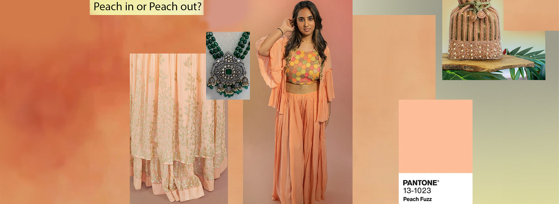 Styling Your Indian Outfits with Pantone Color of the Year: Peach Fuzz