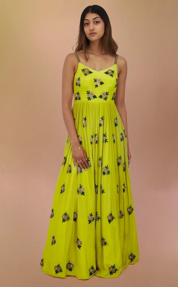 Chartreuse Charisma | Marigold - An Indian Clothing Rental Company