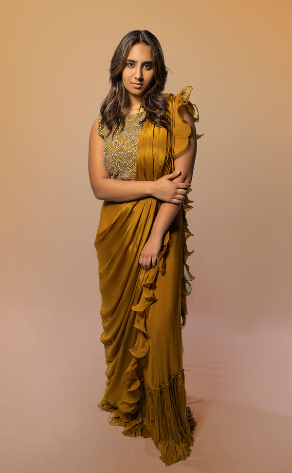 Amber Aura | Marigold - An Indian Clothing Rental Company