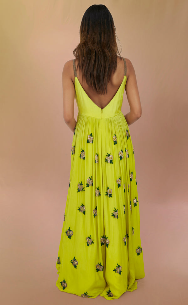 Chartreuse Charisma | Marigold - An Indian Clothing Rental Company