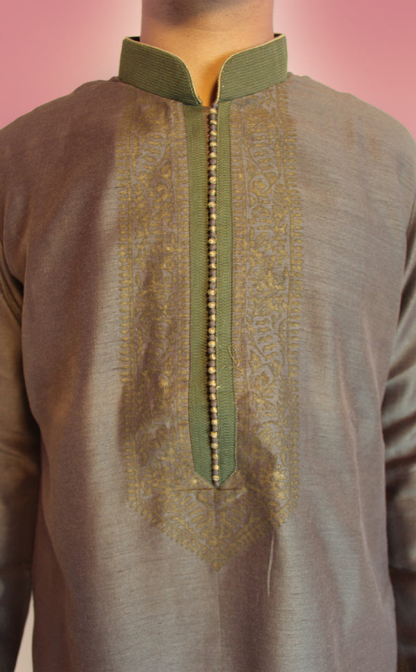 Olive Green Kurta Set | Marigold - An Indian Clothing Rental Company
