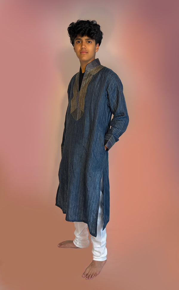 Navy Blue Kurta Set | Marigold - An Indian Clothing Rental Company