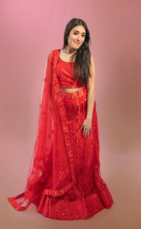 Fiery Red | Marigold - An Indian Clothing Rental Company