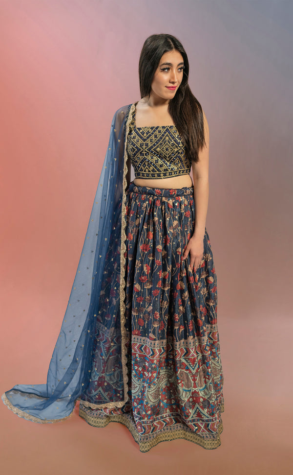 Indigo Delight | Marigold - An Indian Clothing Rental Company