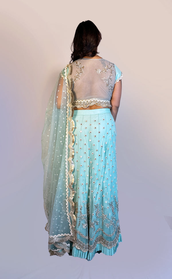 Aquamarine Dream | Marigold - An Indian Clothing Rental Company