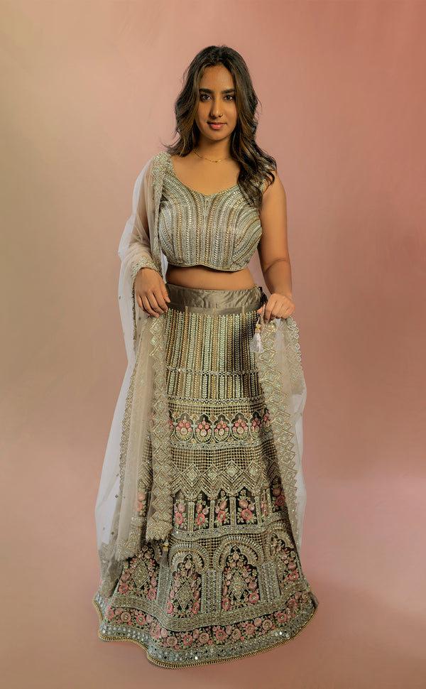 Olive Opulence-L | Marigold - An Indian Clothing Rental Company