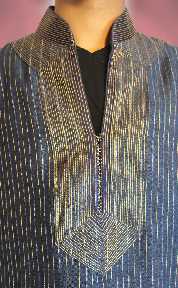 Navy Blue Kurta Set | Marigold - An Indian Clothing Rental Company