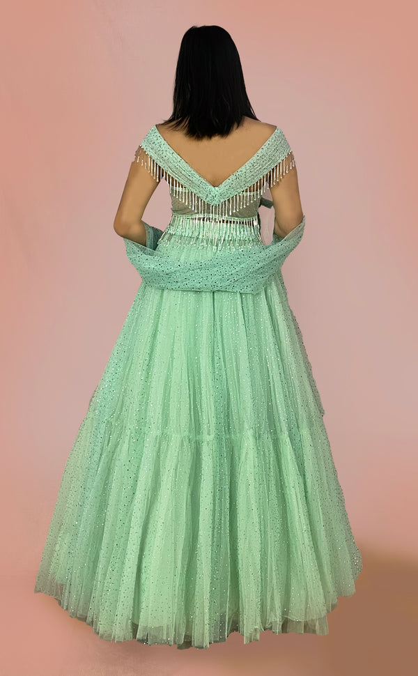 Aqua Allure | Marigold - An Indian Clothing Rental Company