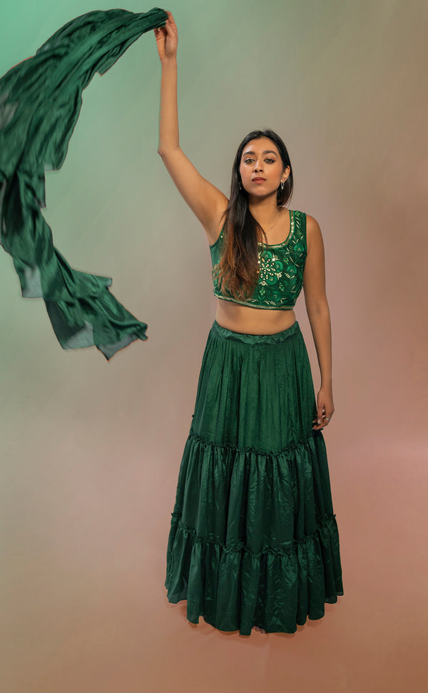 Shamrock Splendor | Marigold - An Indian Clothing Rental Company