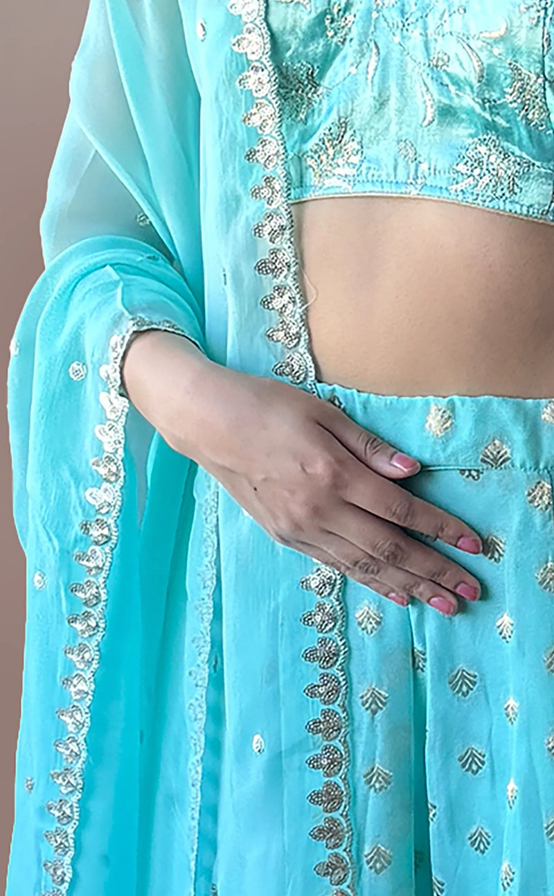 Bridesmaid Lehenga -Teal