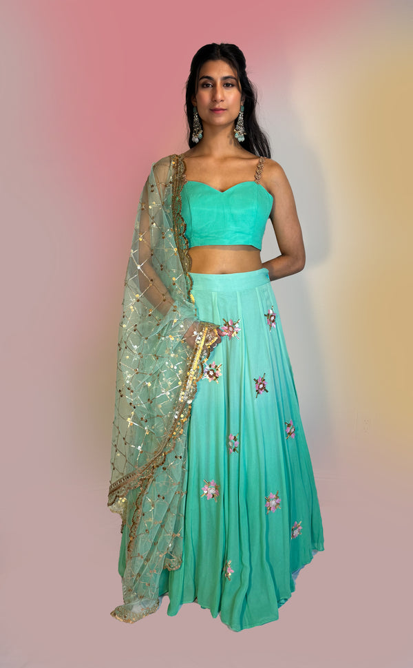 Teal Tango | Marigold - An Indian Clothing Rental Company
